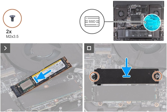 New for Dell for Alienware for M18 R1 M16 R1 2023 Gaming Laptop Heat Thermal Pad Shield Heatsink K3RRF 0K3RRF M.2 2280 SSD Fans