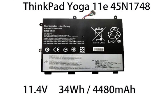 OEM Factory Replacement 45N1750 Battery for Lenovo Thinkpad Yoga 11e 7.4V 4600mah/34wh in Stock!