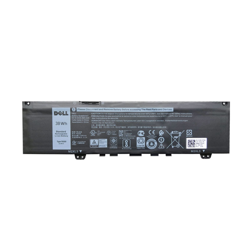 Factory Original 11.4V 38Wh Laptop Battery F62G0 for Dell Inspiron 13 5370 7000 7370 7380  Vostro 5370 12 Months Warranty